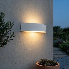 Moderná vonkajšia nástenná lampa biela IP44 - Caz