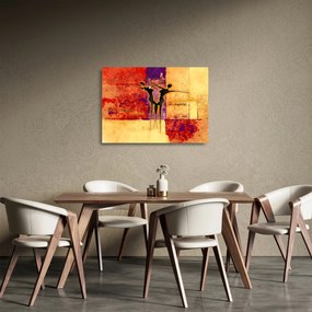 Sklenený obraz - Africká bohyňa (70x50 cm)