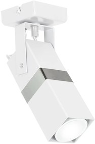 Bodové svietidlo Vidar, 1x chrómové/biele kovové tienidlo, w