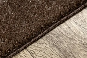 Kúpeľňový koberček SYNERGY glamour / lurex, hnedý