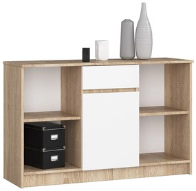 Komoda Blanqueo (dub sonoma + biela). Vlastná spoľahlivá doprava až k Vám domov. 1117174