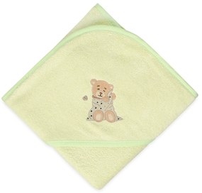 Babymatex Osuška s kapucňou MAXI 100x100 cm - Zelená