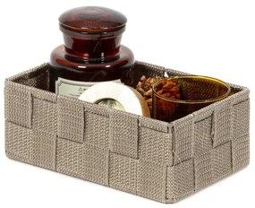 Compactor Úložný organizér do zásuvky Compactor TEX - košík M, 18 x 12 x 7 cm, Taupe (sivo-béžový), M