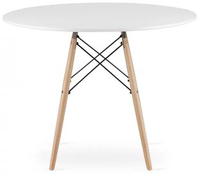 Okrúhly stôl TODI 100 cm biely