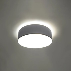 Stropné svietidlo Arena, 1x sivé plastové tienidlo, (biely plast), (fi 35 cm)