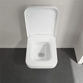 VILLEROY &amp; BOCH Architectura závesné WC s hlbokým splachovaním bez vnútorného okraja (hranatý dizajn), 370 x 530 mm, biela alpská, 5685R001