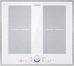 Klarstein Delicatessa 60 Prime, indukčná varná doska, 7000 W, 4 zóny, časovač, biela