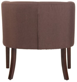 Design-Shop Kreslo Nemea - látka, drevené nohy antik tmavé - Hnedá
