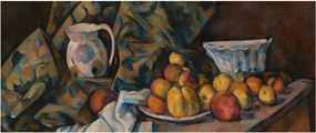 Obraz - Paul Cézanne, Still Life with Apples and Peaches, reprodukcia (120x50 cm)