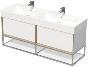 Kúpeľňová skrinka s dvojumývadlom Intedoor MULTI 150 cm OXO MULTI OALU 150D 2Z