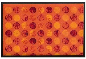 Geometrické vzory-premium rohožka- oranžové bodky (Vyberte veľkosť: 75*50 cm)