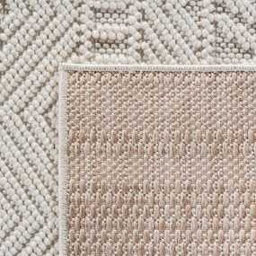 Ayyildiz, Kusový koberec Helix 2202 cream kruh, 200x200, béžová, chodba / predsieň