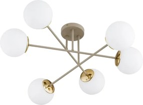 BRILAGI - Prisadený luster MILO 6xE27/60W/230V béžová/zlatá