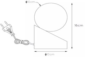 Lucide 45561/01/70 - Stolná lampa LEN 1xG9/33W/230V