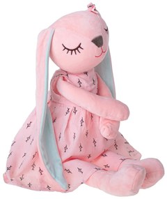 KIK Plyšový zajačik maskot ružový 52 cm