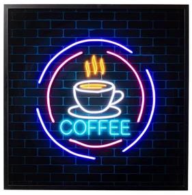 Coffee LED obraz viacfarebný 80x80 cm