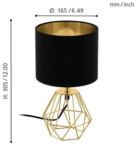 Eglo 95788- Stolná lampa CARLTON 2 1xE14/60W/230V