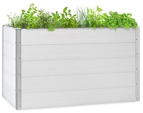 Nova Grow, záhradný záhon, 150 x 91 x 100 cm, WPC, drevený vzhľad, biely
