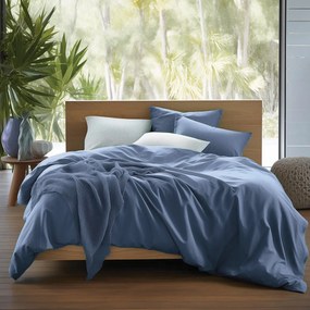 SATÉNOVÉ OBLIEČKY SATYNLOVE CLASSIC 180X200 CM, 2KS 70X80 CM MODRÉ
