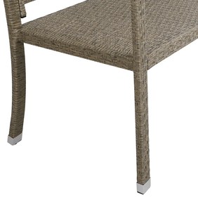 Casaria Záhradná lavica polyratan, 122x55x90cm béžovo-šedá