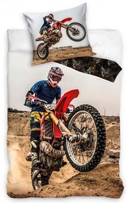 Bavlnené obliečky Motocross FMX 140x200/70x90 cm