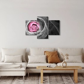 Obraz - Abstraktné ruže, fuchsiová (90x60 cm)