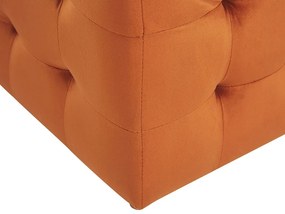 Zamatová taburetka s úložným priestorom oranžová MICHIGAN Beliani