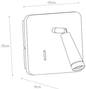 Lucide 77282/03/31 - LED Nástenné bodové svietidlo OREGON LED/4W/230V USB biela