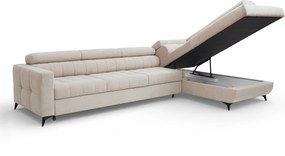 Rozkladacia rohová sedacia súprava Nardo Maxi pravá - béžový plyš Pretty 03
