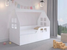 DomTextilu DomTextilu Dizajnová detská posteľ domček 160 x 80 cm  Biela 46621 46621