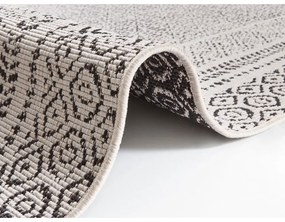 Čierno-biely vonkajší behúň Ragami Berlin, 80 x 250 cm