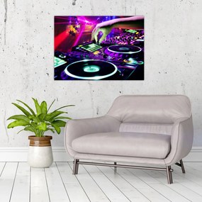 Sklenený obraz - DJ (70x50 cm)