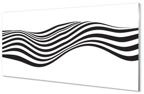 Nástenný panel  Zebra pruhy vlna 100x50 cm