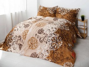 XPOSE® Bavlnené obliečky AMÉLIA na dve postele - hnedé