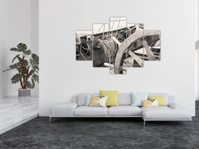 Obraz - Kormidlo plachetnice (150x105 cm)