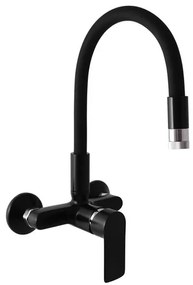Drezová batéria RAV SLEZÁK COLORADO so silikónovým ramienkom 150 mm čierna / chróm CO102.5/11CMATC