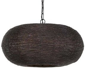 Bronzovo-hnedé závesné kovové svetlo Nadra - Ø55*27cm