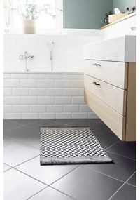 Čiern-obiela kúpeľňová predložka z recyklovaného plastu 50x80 cm Tara – Wenko
