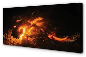 Obraz canvas ohnivý drak 120x60 cm
