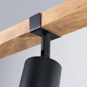 Sollux SL.1345 - Bodové svietidlo FAGER 3xGU10/10W/230V čierna