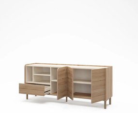 Komoda v dekore duba v prírodnej farbe 180x75,5x44 cm Monza – Marckeric