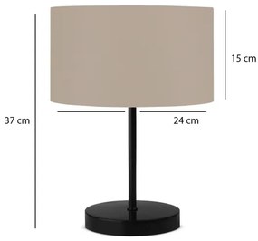 Stolná lampa AYD 1xE27/40W/230V béžová/čierna