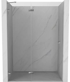 Mexen, Mexen Lunar ľavé otočné sprchové dvere 140 cm, transparentné, chróm - 834-140-000-01-00-L