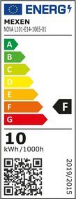 Mexen Nova, LED žiarovka E14, G45, 10W, studená - 6500K, 1055 lm - L101-E14-1065-01
