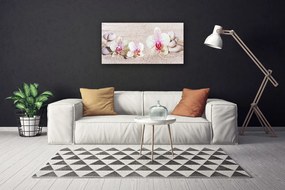 Obraz Canvas Orchidea kamene zen písek 120x60 cm