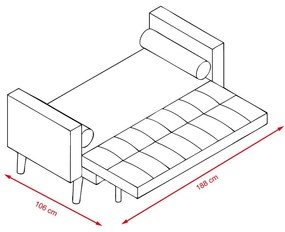 Rozkladacia pohovka Catini CHRISTIAN - Hnedá