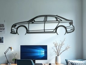drevko Drevený obraz na stenu A3 S line Rozmer obrazu: 26,5 x 86 cm, Farba dekorácie: Čierna