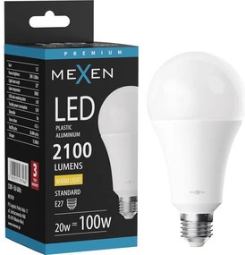 Mexen Nova, LED žiarovka E27, A70, 20W, teplá - 3000K, 2100 lm - L100-E27-2030-01