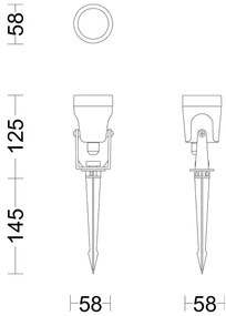 Philips -SADA 3x LED Vonkajšie svietidlo GARDENLINK REUEL LED/1,5W/230V 2700K IP44