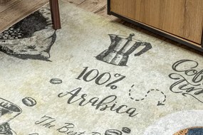 Protišmykový koberec / behúň ANDRE 2835 zelený / hnedý